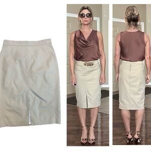 Judith & Charles beige tan pencil Skirt Sz 6 NWOT
